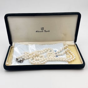 Mikimoto Double Strand of 6-6.5mm pearl necklace