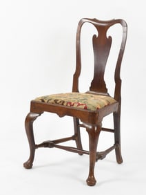 American Queen Anne Mahogany Side Chair, Mid 18th Century