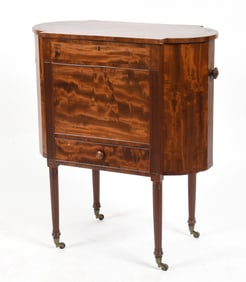 Mid-Atlantic Federal Figured Mahogany Ladies Sewing / Work Table