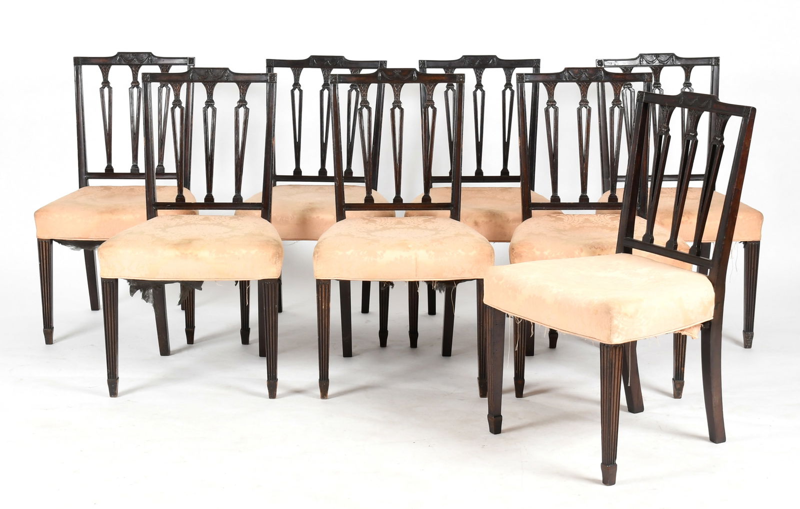 Eight Federal Style Carved Mahogany Dining Chairs, 19th Century and Later (1 of 11)