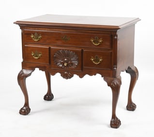Chippendale Style Carved Mahogany Dressing Table, 20th Century
