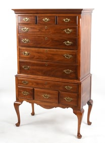 American Queen Anne Style Highboy by Statton, 20th Century