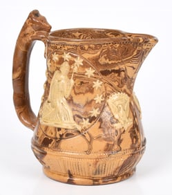 An Unusual Civil War Era American Ceramic Pitcher