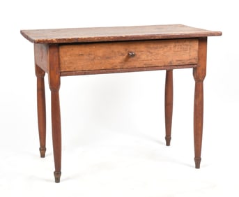 American Country Painted Softwood Tavern Table, 19th Century