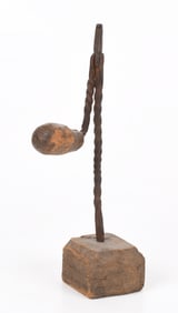 Wrought Iron Table Top Rush Light, 18th Century