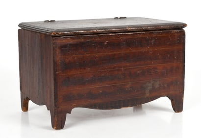 New England Miniature Federal Paint Decorated Blanket Chest, 19th Century