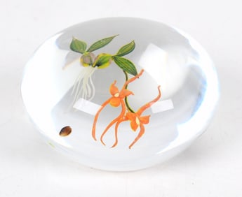 Paul Stankard (b.1943), Paperweight, Spider Orchid