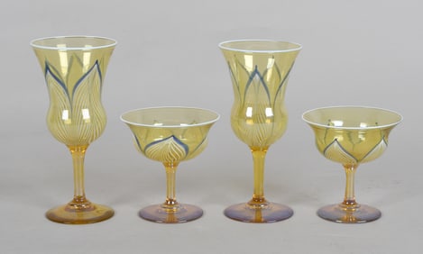 Four Pieces of Durand Art Glass