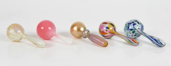 A Group of Antique Glass Sock Darners