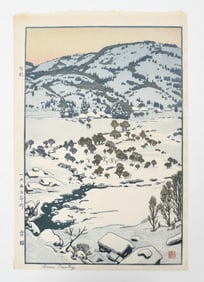 Toshi Yoshida (1911-1995), Woodblock Print, "Snow Country"