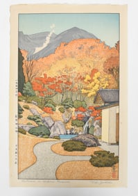Toshi Yoshida (1911-1995), Woodblock, Autumn Scene