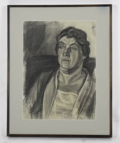 German School (Early 20th c) Charcoal on Paper