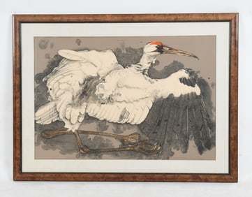Paul Pletka (Born 1946) Lithograph, Grus Americana I