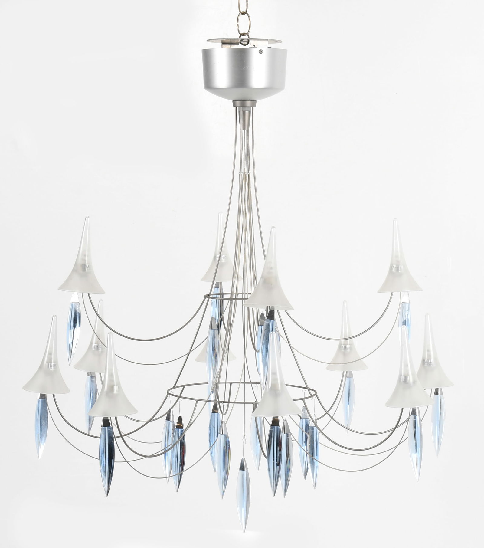 Baccarat Plume Twelve Light Chandelier, Modern (1 of 10)