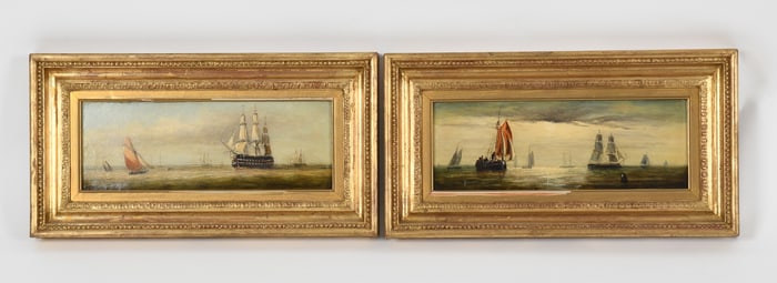 Att. to William Adolphus Knell (1805-1875), a Pair of Seascapes