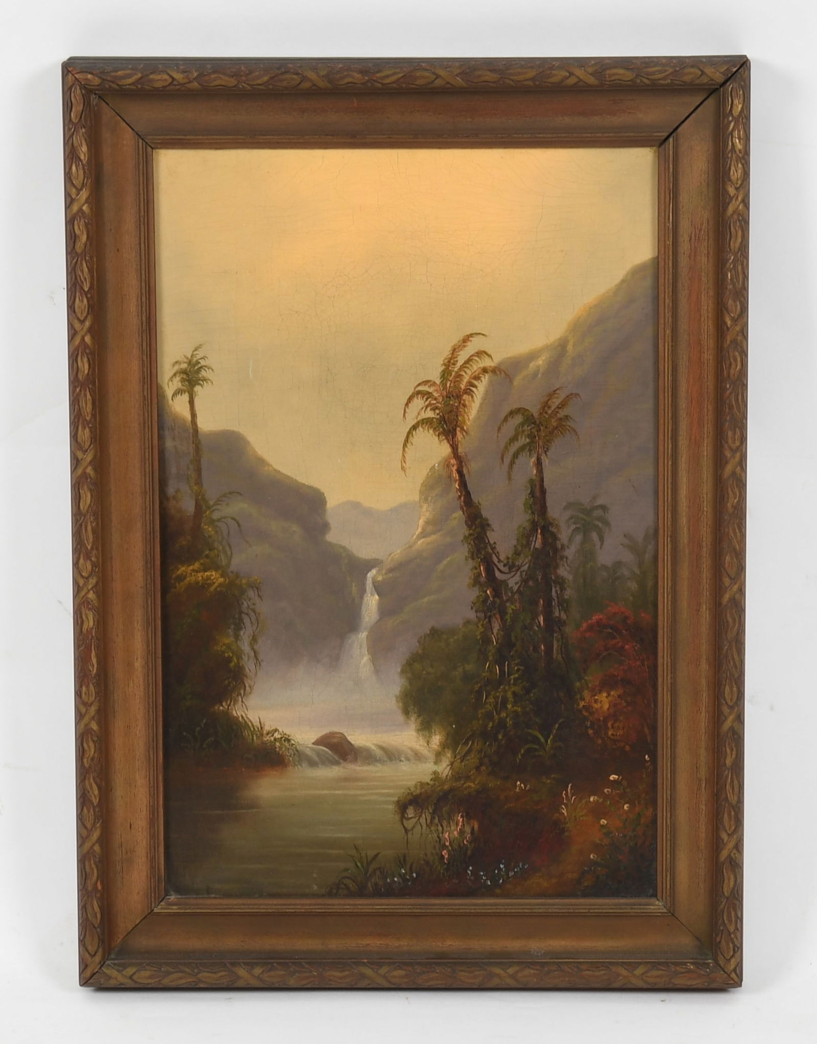 Manner of Norton Bush, (19th c.) Oil on Canvas: Manner of Norton Bush, (19th c.) Oil on Canvas An unsigned tropical landscape in what appears to be the original frame. Dimensions: 18in x 12in, the frame 21 1/2in x 15 1/2in. 