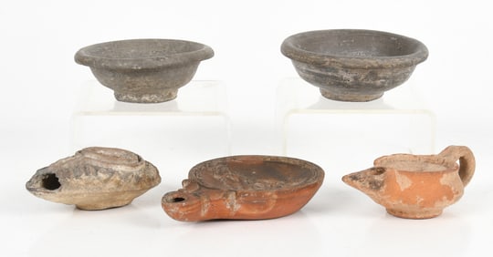 A Group of Ancient Roman Pottery