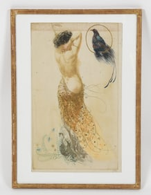 Lithograph of a Woman 20th C.