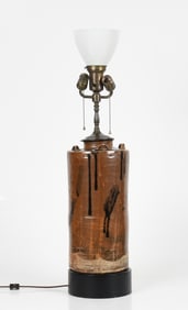 A Studio Pottery Mid 20th Century Lamp