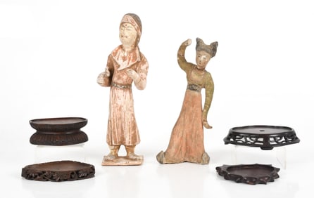 Two Chinese Tang Pottery Figures