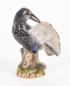 A Meissen Porcelain Model of a Starling Bird