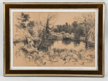 Roswell Weidner (1911-1999), Charcoal on Paper.