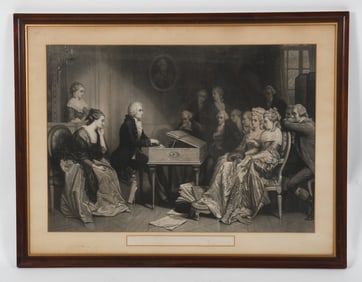 "Mozart A Vienne" an Engraving after Edouard Hamman (1819-1888)
