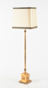 Neoclassical Style Bronze and Brass Floor Lamp, 20th Century