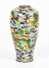 A Chinese Plique a Jour Cloisonne Vase