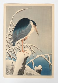 Ohara Koson (1877-1945), Woodblock Print of a Heron