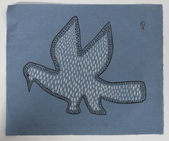 Sheokjuk Editlooie (Inuit, 1932-199), Stonecut - "Winter Ptarmigan"