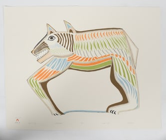 Saila Pitaloosie (Inuit, 1942-2021), Lithograph -"Spirit Dog"