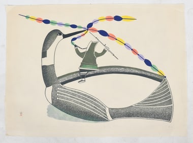 Pudlo Pudlat (1916-92), Stonecut and Stencil