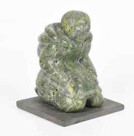 Elijah Pootoogook (Cape Dorset, Born 1943) Inuit Carved Stone Figure of a Woman