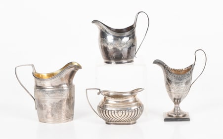 Three George III Silver Creamers