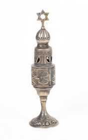 A Silver Cast Spice Tower