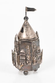A Sterling Silver Spice Container, Souvenir