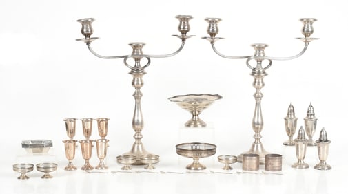 A Group of Sterling Silver Tableware