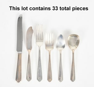 Partial Sterling Flatware Service, Lady Hilton by Westmorland