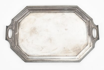 A Large Sterling Silver Tray by Gorham