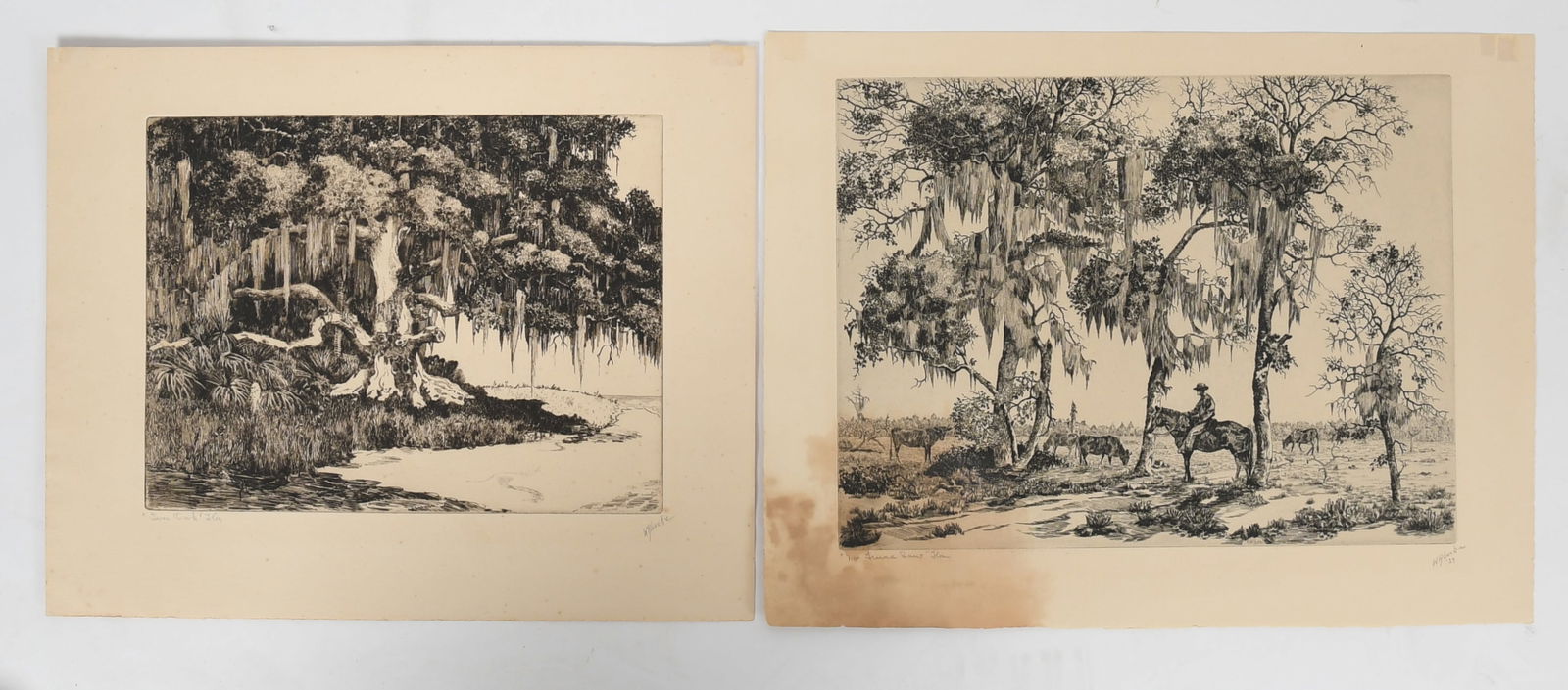 Walter Ronald Locke (1883 - 1949), Two Etchings (1 of 11)