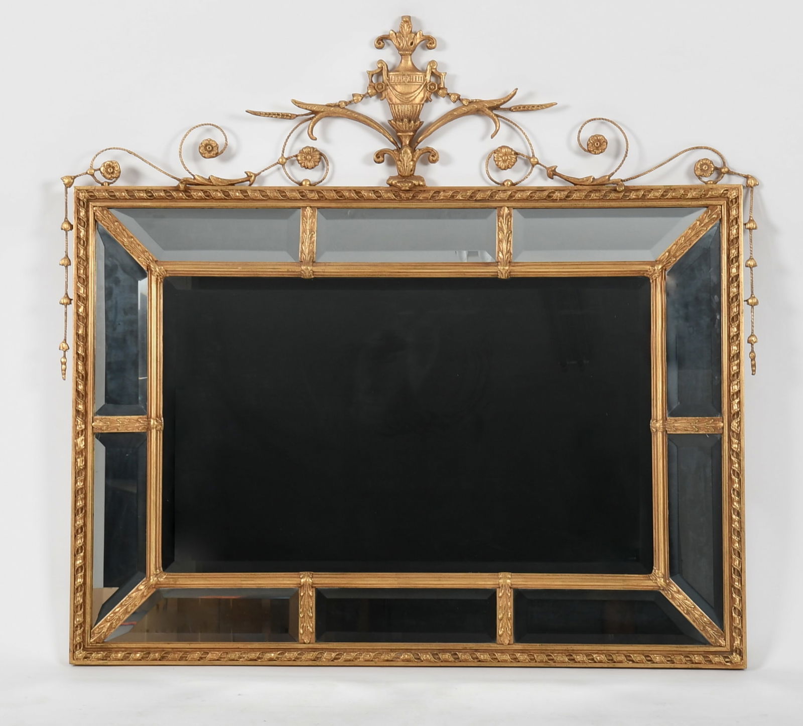 Neoclassical Style Carved Giltwood Over Mantel Mirror, Modern (1 of 6)