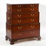 Baker Furniture 'Historic Charleston Collection' Mahogany Three-Tier Chest on Chest