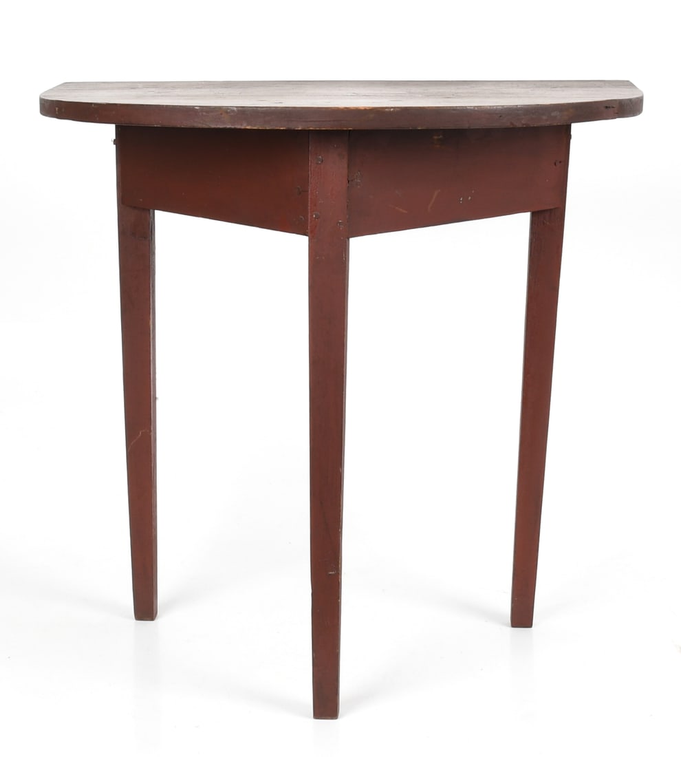 Federal Country Painted Softwood Demilune Console Table, Early 19th Century (1 of 6)
