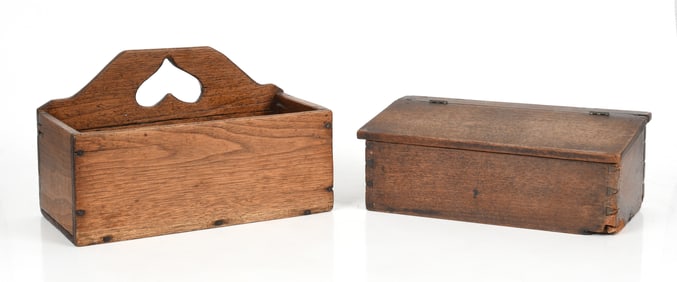 Two Pennsylvania Walnut Boxes, Early 19th Century