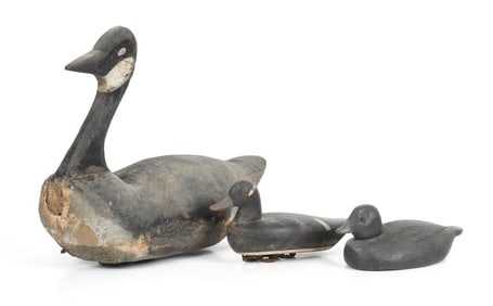 Three Hand-Painted Duck Decoys, 20th Century