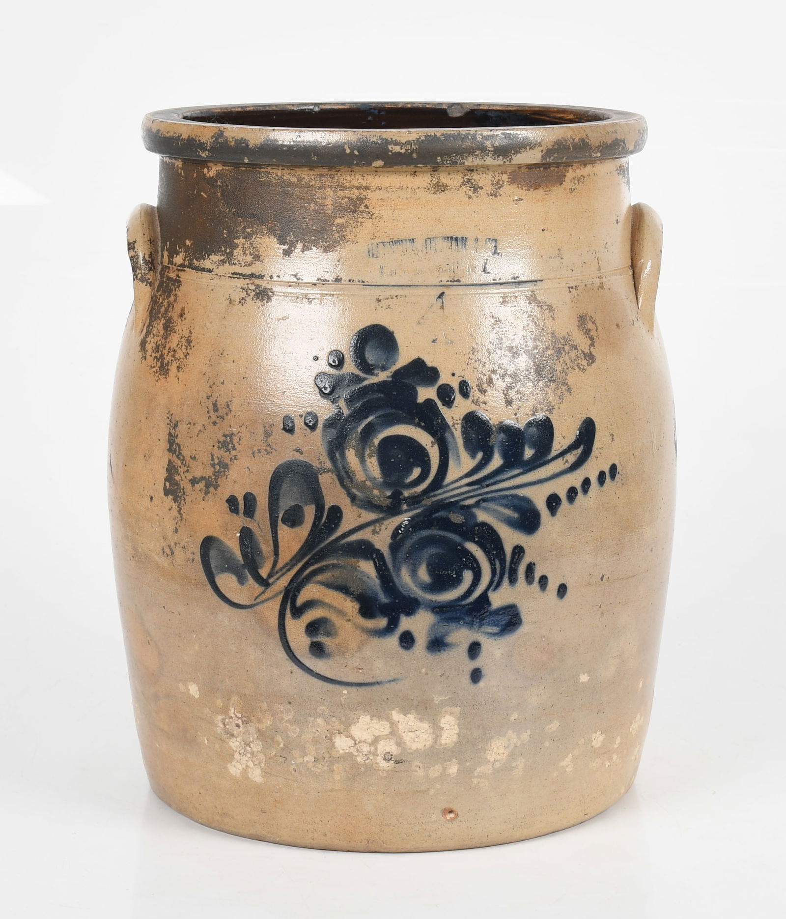 Haxtun, Ottman & Co., New York Salt Glazed Stoneware Jar, Fort Edward, Circa 1875 (1 of 11)