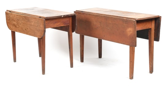 Two Federal Mixed Wood Drop-Leaf Dining Tables, Early 19th Century