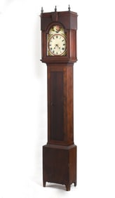 Late Federal Cherry Tall Case Clock, First Half 19th Century