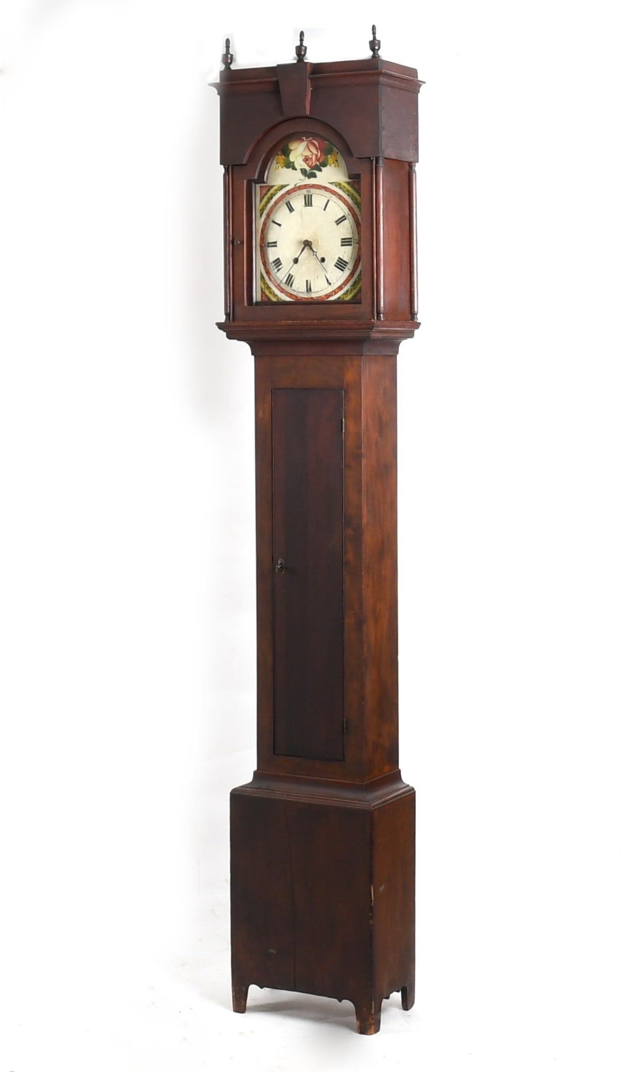 Late Federal Cherry Tall Case Clock, First Half 19th Century (1 of 10)